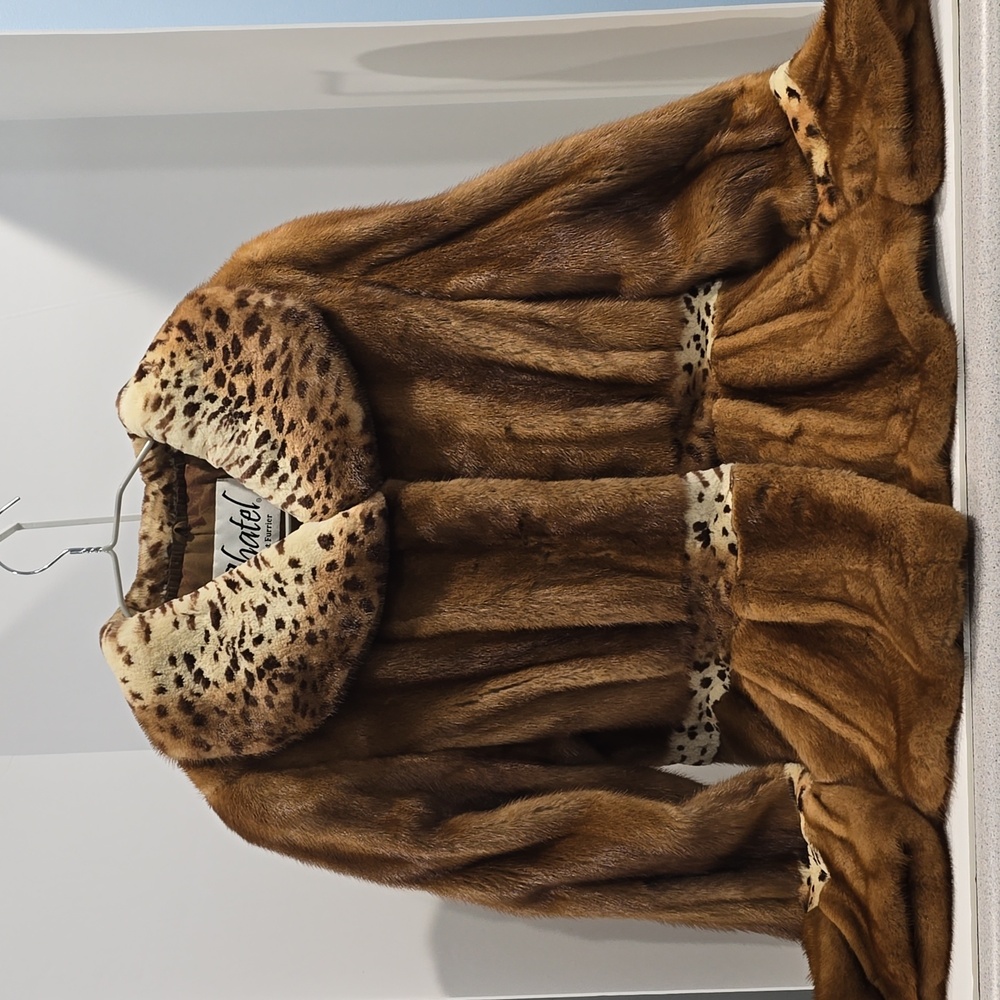 NEW ✅ Chatel Furrier Designer ~ Mink Fur Jacket ~ Made in Italy Size 38 S ⭐ New